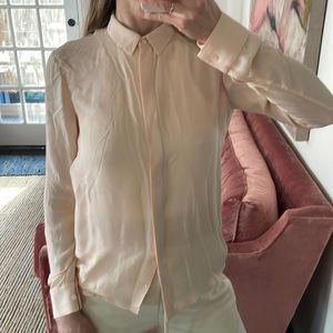 Theory Silk Button Up Top